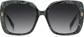 Marc Jacobs 56mm Square Sunglasses in Marble Green/Dark Grey Sf at Nordstrom