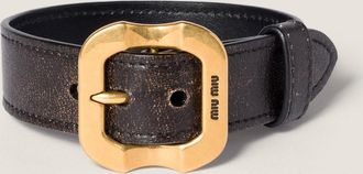 Miu Miu Nappa leather bracelet with buckle