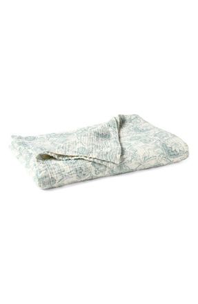 Coyuchi Balboa Print Matelass&eacute; Organic Cotton Throw in Undyed W/Dew at Nordstrom