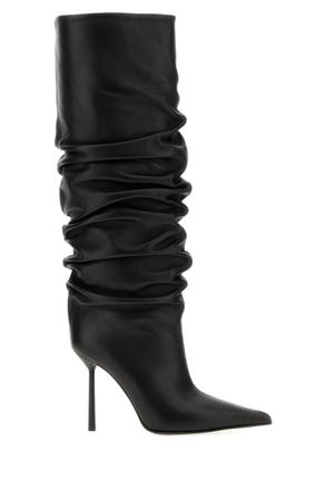 Le Silla Black Leather Knee High Boots
