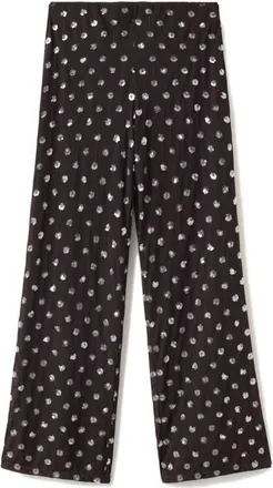Mango Sequin Straight Leg Trousers in Chocolate at Nordstrom, Size X-Large