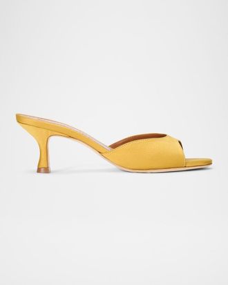 Staud Brigitte Suede Kitten-Heel Mules
