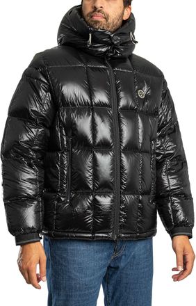 A|X Armani Exchange Badge Puffer Jacket, Zwart