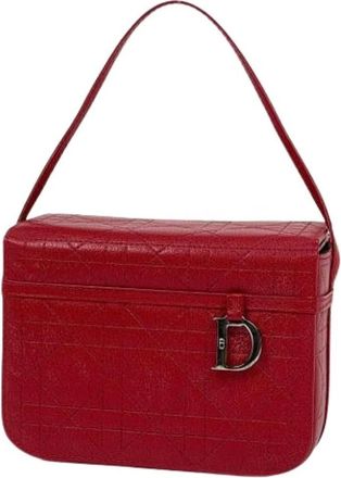 Dior Pre-owned Vanity Bag - Dames - Vintage Schoudertas - Rood - ONE Size - Leer - Vintage