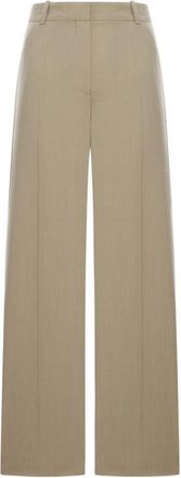 Toteme Neutrals Wide-Leg Wool-Blend Formal Pants