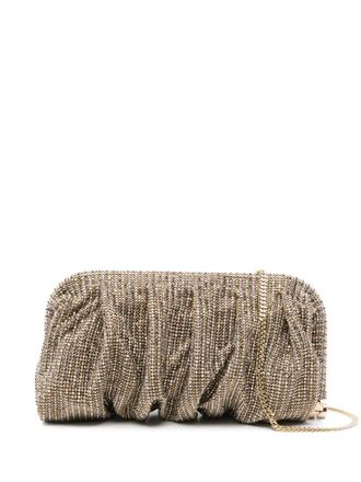 Benedetta Bruzziches Geplooide clutch met kralen - Goud
