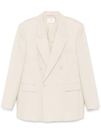 Saint Laurent wool blazer - men - Wool/Silk - 48 - Neutrals