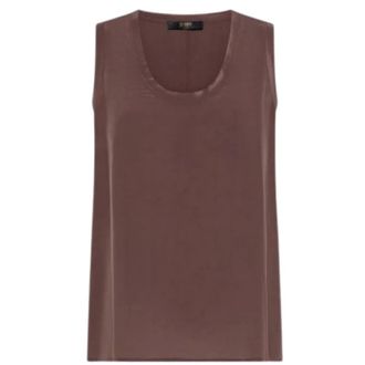 Seventy Sleeveless Tops, female, Brown, Size: M Sleeveless Top