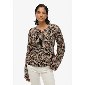 Superdry Bedrukte blouse met lange mouwen