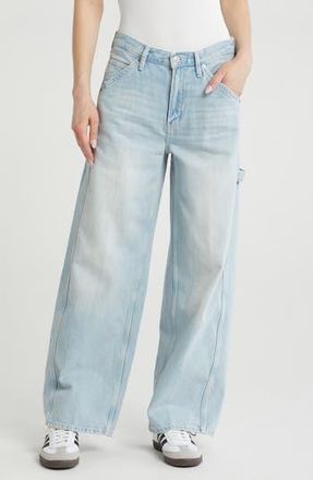 Re/Done Wide Leg Carpenter Jeans in Faded Artisan at Nordstrom Rack, Size 24