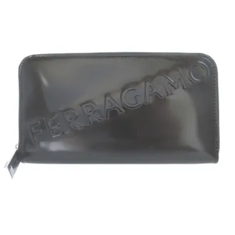 Ferragamo Black Patent Leather Long Wallet (Bi-Fold) (Pre-Owned)
