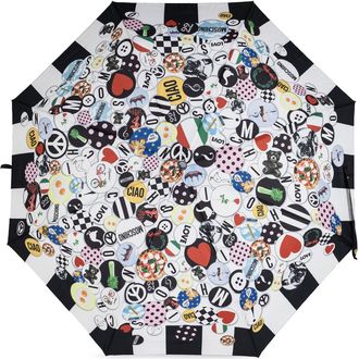 Moschino Folding Umbrella, Unisex, Multicolour
