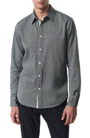 Rag & Bone Tomlin Cotton Dobby Button-Up Shirt in Pearlgry at Nordstrom Rack, Size Small