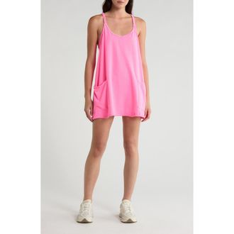 Free People FP Movement Hot Shot Racerback Romper in Hot Pink at Nordstrom, Size X-Small