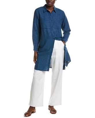 Eileen Fisher Eileen Fisher Petite Classic Collar Linen Shirt