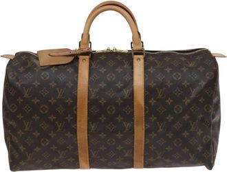 Louis Vuitton Pre-owned Weekend Bags, female, Brown, Size: ONE SIZE Pre-owned Keepall Travel Bag