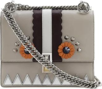 Fendi Pre-owned Leather fendi-bags - Dames - Vintage Schoudertas - Grijs - ONE Size - Leer - Vintage