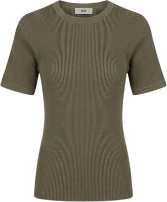 Rier Knw 66Frs Fog Knit T-Shirt - Heren - T-shirts - Groen - L - Tops
