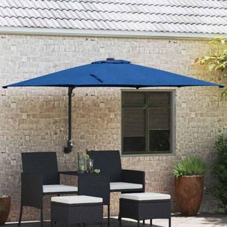vidaXL Parasol De Jard&iacute;n Azul Azur 248.5 X 247.5 X 160 Cm Tela Vidaxl