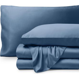 Bare Home Cooling Rayon Sheet Set - Split Head King in Coronet Blue at Nordstrom