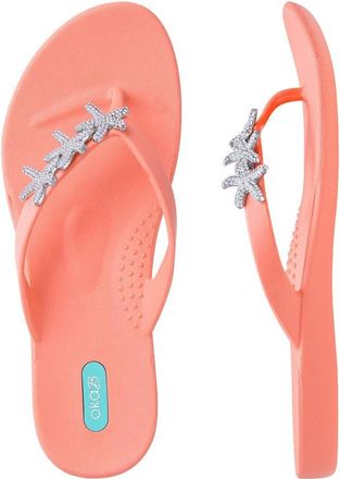 Oka-B Womens Ryann Flip Flop Sandals, Coral, 5 UK