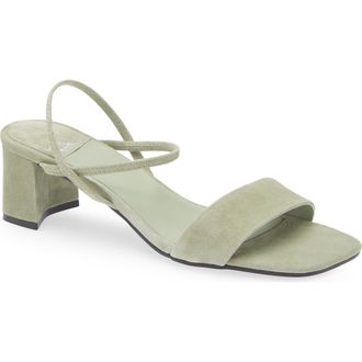 Jeffrey Campbell Adapt Ankle Strap Sandal in Pastel Green Suede at Nordstrom Rack, Size 5.5
