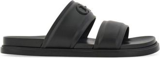 Ferragamo Black Slip On Sandals