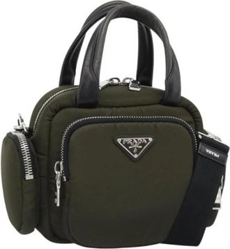 Prada Pre-owned Vintage Hand Bag - Dames - Vintage Handtas - Groen - ONE Size - Leer - Vintage