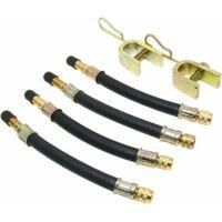 OEM Juego De 4 Mangueras Flexibles De Extensi&oacute;n Para V&aacute;lvulas De Neum&aacute;ticos De 150 Mm Con 2 Soportes - Crezuo