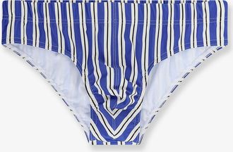 Tom Ford Slip mare in nylon con motivo a righe - TOM FORD - gender_Man