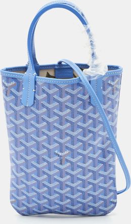 Goyard Iris Goyardine Coated Canvas And Leather Poitiers Pm Tote