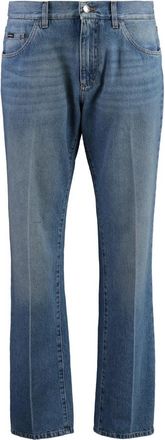 Dolce & Gabbana Denim Classic Jeans met Logo op de Achterkant - Heren - Regular Fit Jeans - Blauw - S - Denim - Jeans