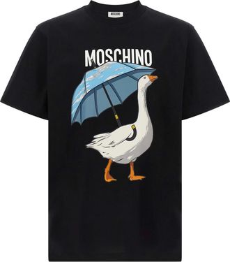 Moschino Goose T-Shirt - male - Moschino - T-Shirts - Black - M - Tops
