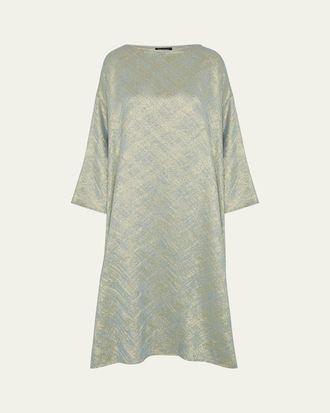 Eskandar Wide A-line Scoop Neck Dress
