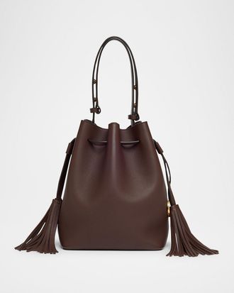 Valentino Garavani So Seau Tassel Leather Bucket Bag