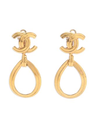 Chanel 1986-1988 Coco Mark earrings - women - Gold Plated - One Size
