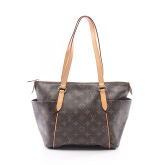 Louis Vuitton Brown Coated Canvas Leather Handbag Tote Bag (Pre-Owned)