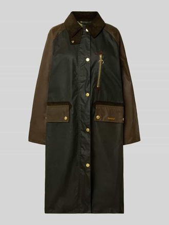 Barbour Regular Fit Funktionsmantel aus reiner Baumwolle Modell EVETTE in Oliv, Gr&ouml;&szlig;e 38