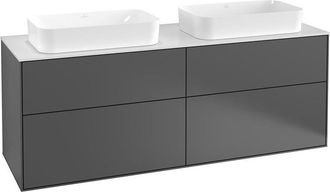 Villeroy & Boch Finion, Muebles De Ba&ntilde;o, 1600 X 603 X 501 Mm, Angular, Con Iluminaci&oacute;n De Pared, Modelo Suspendido, En Madera, Para 2 Lavabos, Iluminaci&oacute;n Led, 2x Led