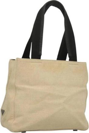Prada Pre-owned Canvas prada-bags - Dames - Vintage Shopper - Beige - ONE Size - Vintage