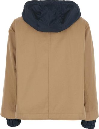 Herno Womens Jacket Reversible Cotton Brown Coat