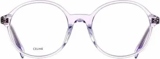 Celine Transparent Round Eyeglasses - Purple