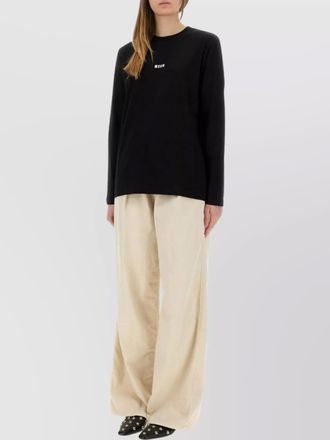 Msgm logo crew neck long sleeves regular fit