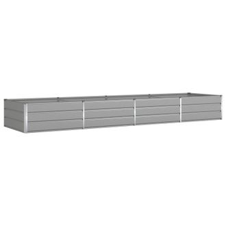 vidaXL Jardinera Gris Claro 385 X 100 X 45 Cm Acero Galvanizado Vidaxl