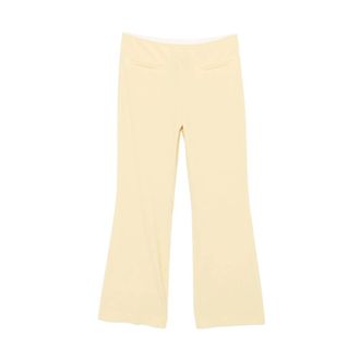 Semicouture Wide Trousers, female, Yellow, Size: S Estefania Pants