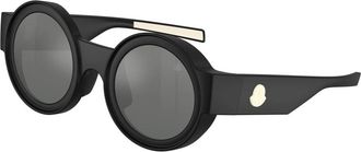 Moncler Me 8020U Modus Zonnebril - unisex - Zonnebrillen - Zwart - 49 MM - Nylon - Accessoires