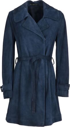 Balenciaga Cappotto in pelle scamosciata anni 2010 - Blu