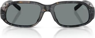 Diesel 55mm Rectangular Sunglasses in Brown/Grey Havana /Grey at Nordstrom