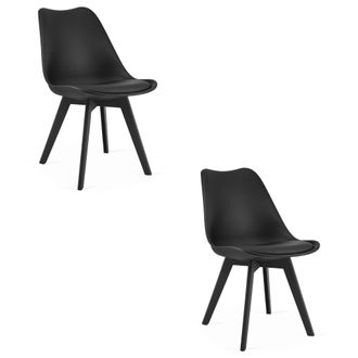 OEM Silla Mark - Negro / Patas Negras X 2