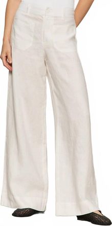Sanctuary Linen Marine Pant In White